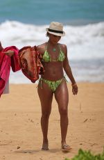 JADA PINKETT SMITH in Bikini on the Beach in Hawaii 07/24/2015
