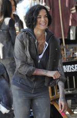 JAIMIE ALEXANDER on the Set of Blindspot in New York 07/17/2015
