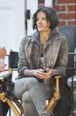 JAIMIE ALEXANDER on the Set of Blindspot in New York 07/17/2015