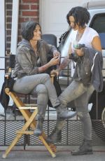 JAIMIE ALEXANDER on the Set of Blindspot in New York 07/17/2015