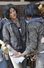JAIMIE ALEXANDER on the Set of Blindspot in New York 07/17/2015