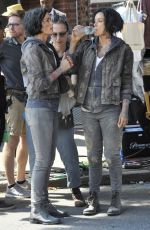 JAIMIE ALEXANDER on the Set of Blindspot in New York 07/17/2015