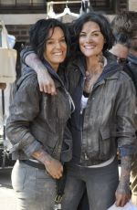 JAIMIE ALEXANDER on the Set of Blindspot in New York 07/17/2015