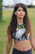 JASMIN WALIA on the Set of Her New Show at Park Royal in London 07/29/2015