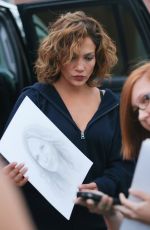JENNIFER LOPEZ at Shades of Blue Set in New York 07/23/2015