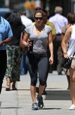 JENNIFER LOPEZ in Leggings Hrading to a Gym in New York 07/14/2015