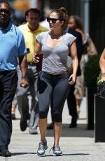 JENNIFER LOPEZ in Leggings Hrading to a Gym in New York 07/14/2015