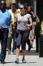 JENNIFER LOPEZ in Leggings Hrading to a Gym in New York 07/14/2015