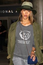 JESSICA ALBA Arrives at Los Angeles International Airport 07/09/2015