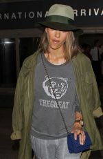 JESSICA ALBA Arrives at Los Angeles International Airport 07/09/2015