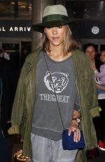 JESSICA ALBA Arrives at Los Angeles International Airport 07/09/2015