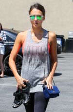 JESSICA ALBA Arrives at Soul Cycle in Los Angeles 07/25/2015