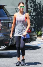 JESSICA ALBA Arrives at Soul Cycle in Los Angeles 07/25/2015