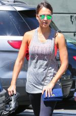 JESSICA ALBA Arrives at Soul Cycle in Los Angeles 07/25/2015