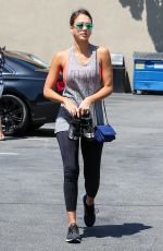 JESSICA ALBA Arrives at Soul Cycle in Los Angeles 07/25/2015