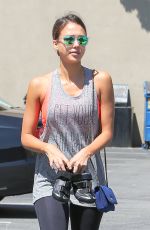 JESSICA ALBA Arrives at Soul Cycle in Los Angeles 07/25/2015
