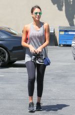 JESSICA ALBA Arrives at Soul Cycle in Los Angeles 07/25/2015