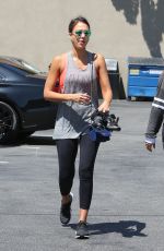 JESSICA ALBA Arrives at Soul Cycle in Los Angeles 07/25/2015
