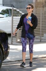 JESSICA ALBA in Leggings at a Gym in West Hollywood 07/13/2015