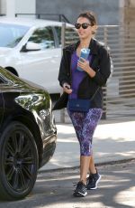 JESSICA ALBA in Leggings at a Gym in West Hollywood 07/13/2015