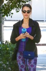 JESSICA ALBA in Leggings at a Gym in West Hollywood 07/13/2015
