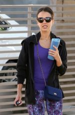 JESSICA ALBA in Leggings at a Gym in West Hollywood 07/13/2015