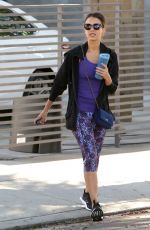 JESSICA ALBA in Leggings at a Gym in West Hollywood 07/13/2015
