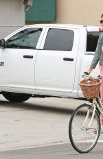 JESSICA ALBA Riding a Bike Out in Malibu 07/05/2015