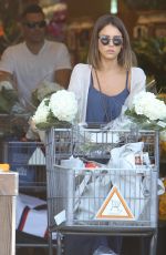JESSICA ALBA Shopping at Bristol Farms in West Hollywood 07/26/2015