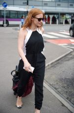JESSICA CHASTAIN at Heathrow Airport in London 07/15/2015