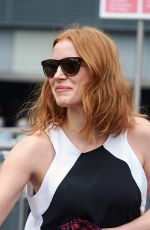 JESSICA CHASTAIN at Heathrow Airport in London 07/15/2015