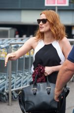JESSICA CHASTAIN at Heathrow Airport in London 07/15/2015