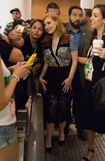 JESSICA CHASTAIN Meeting Fans at Comic-con in San Diego