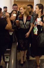 JESSICA CHASTAIN Meeting Fans at Comic-con in San Diego