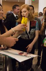 JESSICA CHASTAIN Meeting Fans at Comic-con in San Diego