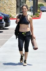 JILLIAN MICHAELS in Tank Top and Leggings Leaves a Gym in Malibu 07/02/2015