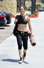 JILLIAN MICHAELS in Tank Top and Leggings Leaves a Gym in Malibu 07/02/2015