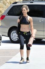JILLIAN MICHAELS in Tank Top and Leggings Leaves a Gym in Malibu 07/02/2015