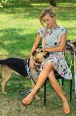 JOANNA KRUPA at a Photoshoot with Her Dogs in Warsaw 07/25/2015