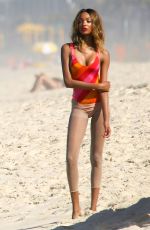 JOURDAN DUNN on the Set of a Photoshoot at a Beach in Rio De Janeiro 07/13/2015