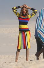 JOURDAN DUNN on the Set of a Photoshoot at a Beach in Rio De Janeiro 07/13/2015