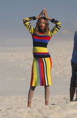 JOURDAN DUNN on the Set of a Photoshoot at a Beach in Rio De Janeiro 07/13/2015