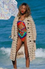 JOURDAN DUNN on the Set of a Photoshoot at a Beach in Rio De Janeiro 07/13/2015