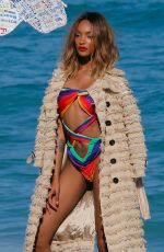 JOURDAN DUNN on the Set of a Photoshoot at a Beach in Rio De Janeiro 07/13/2015