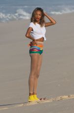 JOURDAN DUNN on the Set of a Photoshoot at a Beach in Rio De Janeiro 07/13/2015