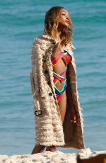 JOURDAN DUNN on the Set of a Photoshoot at a Beach in Rio De Janeiro 07/13/2015