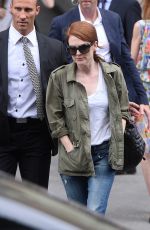 JULIANNE MOORE Leaves Chanel Fashion Show in Paris