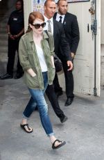 JULIANNE MOORE Leaves Chanel Fashion Show in Paris