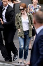 JULIANNE MOORE Leaves Chanel Fashion Show in Paris