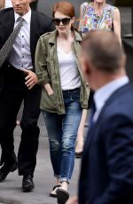 JULIANNE MOORE Leaves Chanel Fashion Show in Paris